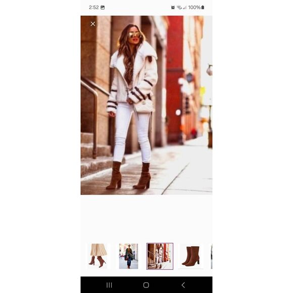 New 11E Extra Wide JustFab Brown Lillianna Booties Boots Faux Suede - Picture 2 of 8